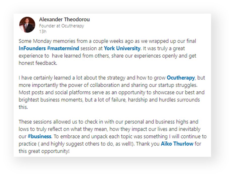 LinkedIn post from Alexander Theodorou
